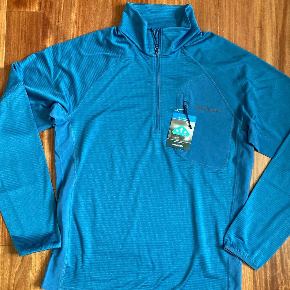 Columbia Single Canyon Half zip fleece  Sm Blue